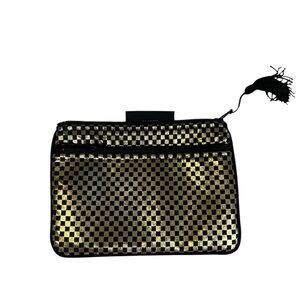 3 For 15 | Maggi B Gold and Black Checkered Clutch